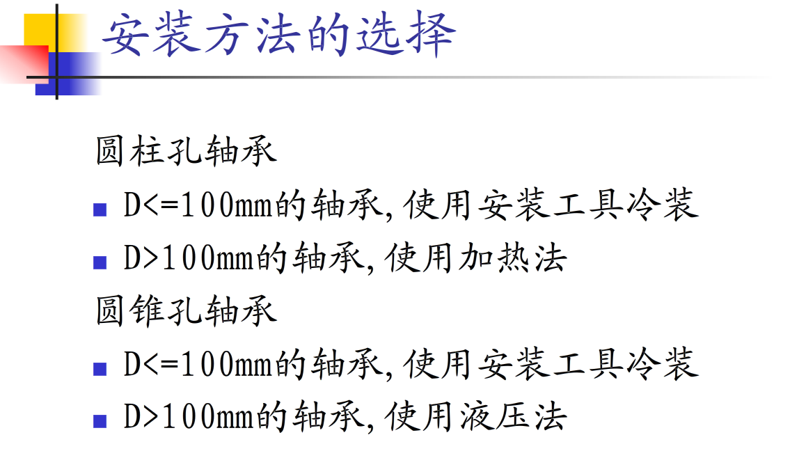 HRB轴承安装方法